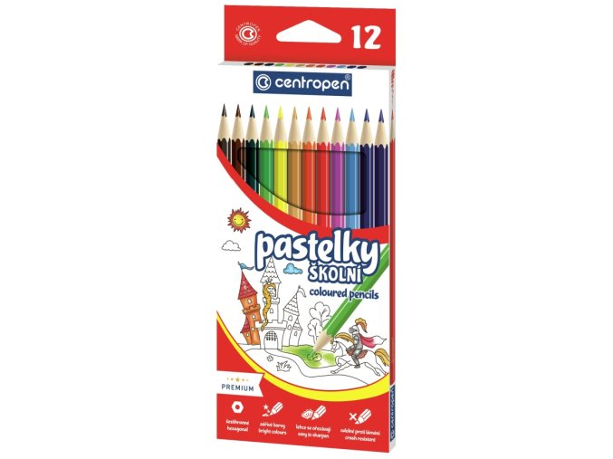 skolni pastelky 12 ks