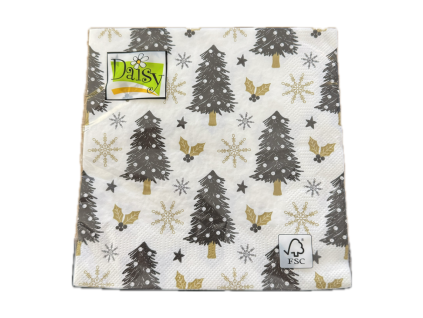 vyr 7501daisy vanocni ubrousky 20ks