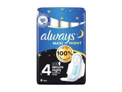vyr 8086always vlozky 6 ks maxi secure night plus