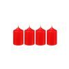 vyr 9575bony adventni svicky 4 ks 40x65 mm cervene