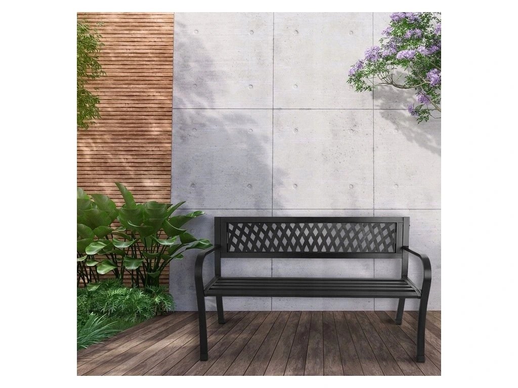 Kovové záhradné lavičky