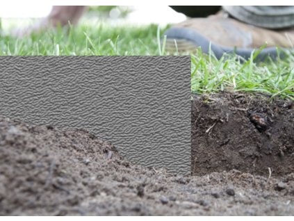 Obruba trávnika BORDER OBPGY06150 6m x 15cm, šedá