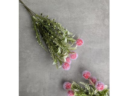 Kytička guličky 105D 38cm ružové