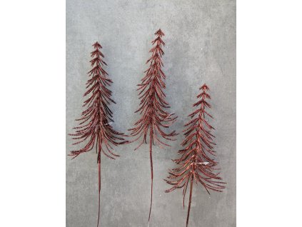 Mini stromček na drôtiku 33696-5 22cm bordový