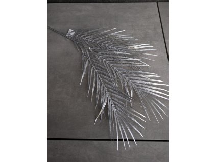 Strieborná vetvička Palma 80cm 3 listy