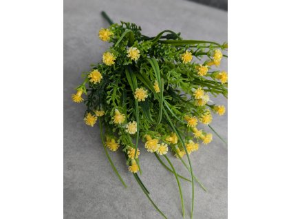 umelá mini kytička žlté kvietočky 29 cm