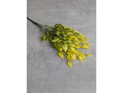 Žlto-zelená kytička LÍSTIE G155 40cm