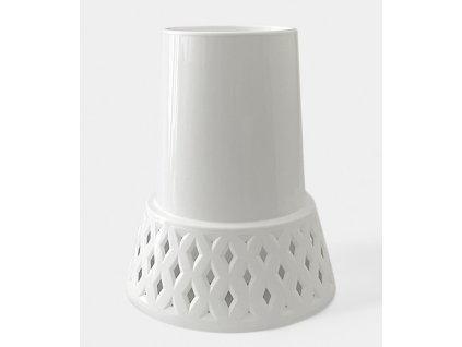 Biela váza Azurová 25 cm s kvetmi