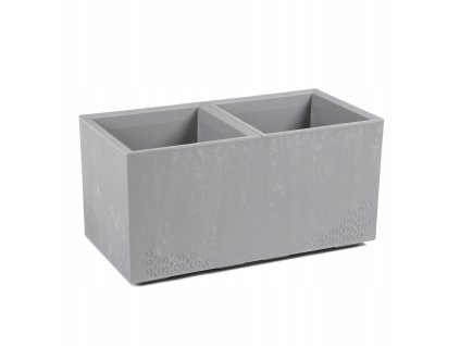 Kvetináč Karo 800x400 sivý beton