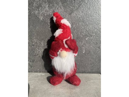 Červený škriatok zakryté oči 21cm