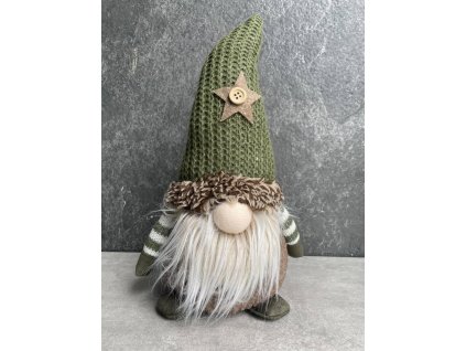 Škriatok so zelenou čiapkou 22079 30cm