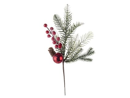 Vianočná vetvička s guľou 158332 34cm