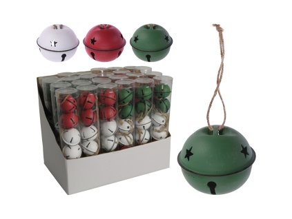 Kovové vianočné rolničky 089204 4cm sada 6 kusov