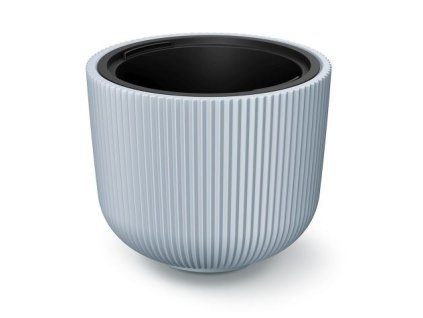 Kvetináč MILLY DBML400 svetlo šedý 39,1 cm s vložkou – moderný plastový kvetináč