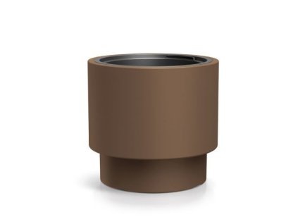 veľký plastový kvetináč hnedý 39,5 cm