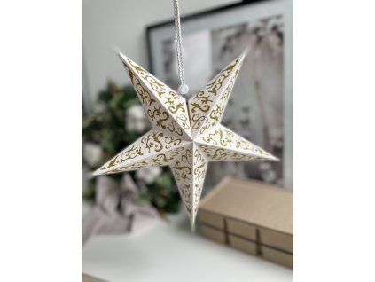 Papierová hviezda 3D 620468 90cm zlatá