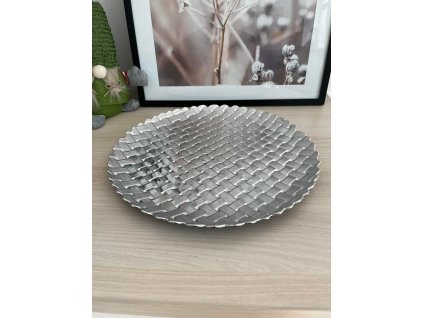 Dekoratívny podtanier 060305 33cm strieborny