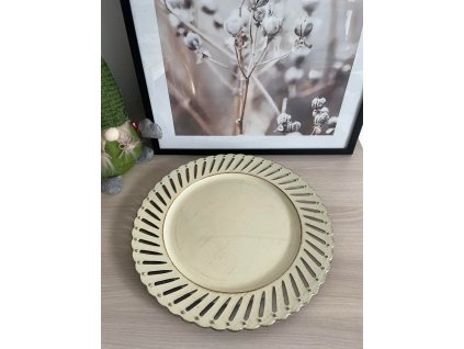 Ozdobný tanier 0151-33 32cm krém