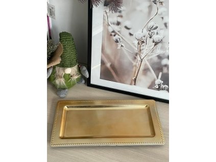 Dekoratívny tanier 3618-GO 36x18cm zlatý