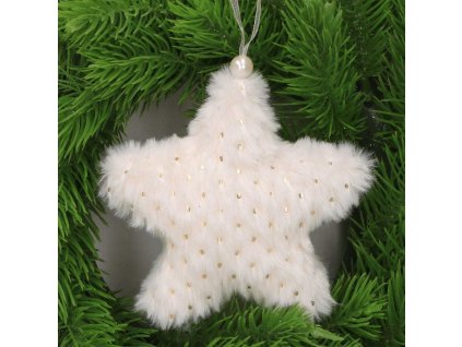 Plyšová vianočná hviezda 0184B 11cm