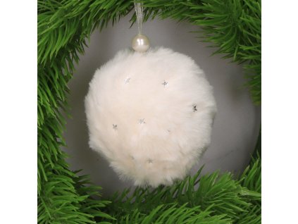 Plyšová vianočná guľa 0197A 7cm