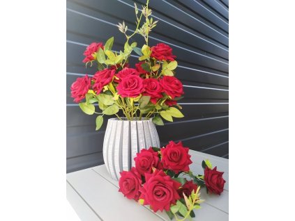Červená kytica ruží 17909 55cm