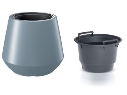 Moderný kvetináč HEOS DBHET400 priemer 39,5 cm šedý