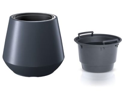 Antracitový kvetináč HEOS DBHET400 39,5 cm