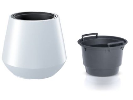 Plastový kvetináč biely HEOS DBHET400 39,5 cm