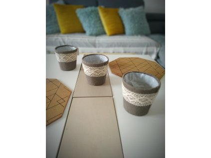 Jutový obal 11cm šedý