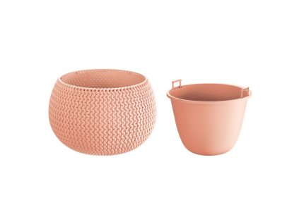 Kvetináč Sploofy Bowl DKSP370 broskyňa s vnútornou vložkou