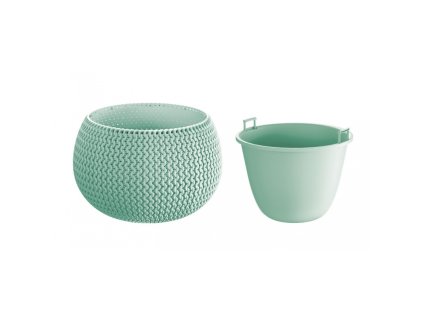 Plastový kvetináč Sploofy Bowl 37 cm šalviová farba