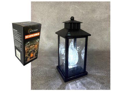 Plastový LED lampáš so studeným plameňom 7165W 25cm