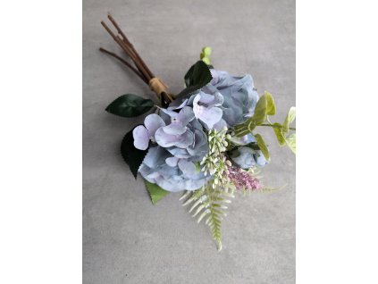Viazaná umelá kytička modrá 105D 39 cm