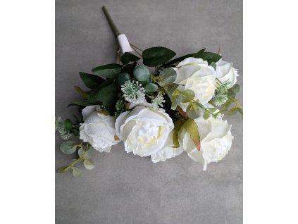 Umelá kytica pivónie ružová 113A 48 cm