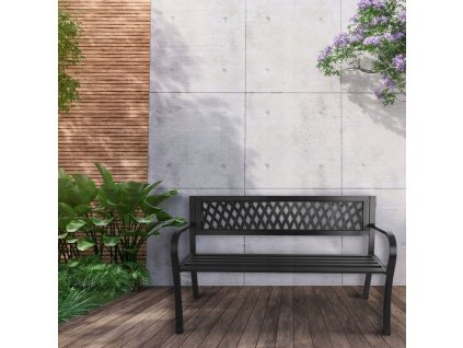 Kovová záhradná lavička 2903 125 x 53 x 77 cm