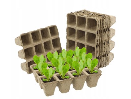 Sada 10ks kvetináč rašelinový, sadbovač, na 12 rastlín 8488