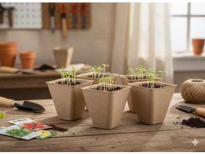 Sada 18ks kvetináč rašelinový 8495 8x8x8cm