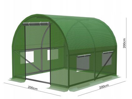 Záhradný fóliovník 5545 2x2x2m zelený