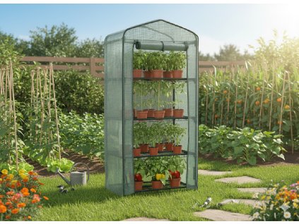 Záhradný fóliovník so 4 policami 0426 69 X 49 X V 160 cm