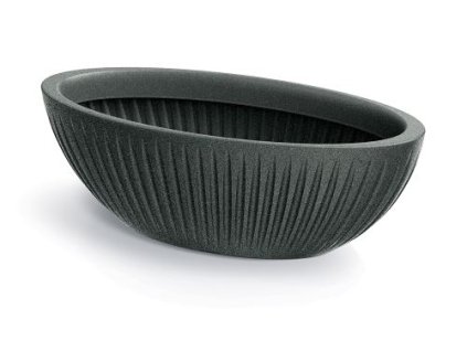kvetinac latia oval 58 cm farby cerny granit