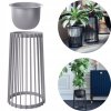 Kvetináč Standy vysoký 53cm+malý vklad 23,5cm sivý