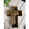 Ikebana KRÍŽ 32x24x6cm zlatá
