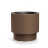 veľký plastový kvetináč hnedý 39,5 cm