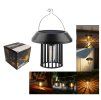 Solárna závesná lampa s teplou žiarovkou 13x9x5 cm ČIERNA