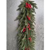 Girlanda Smrek s jarabinou PREMIUM REAL 100% PE 3D 105cm hustá