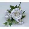 Umelá biela kytička ruží 129B 30cm