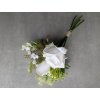 Umelá kytička s bielou ružou 258D 27cm