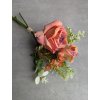 Umelá kytička s oranžovou ružou 258B 27cm