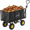 Dvojúčelový záhradný vozík XL – čierny, 200 l, 300kg